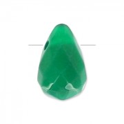 Goutte facettée 6x9 mm Green Agate x1