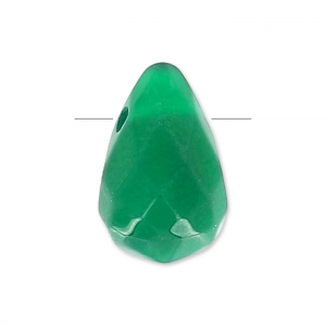 Goutte facettée 6x9 mm Green Agate x1