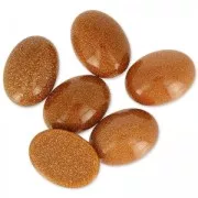 Cabochon ovale 14x10 mm Gold Stone - Imitation Pierre de soleil