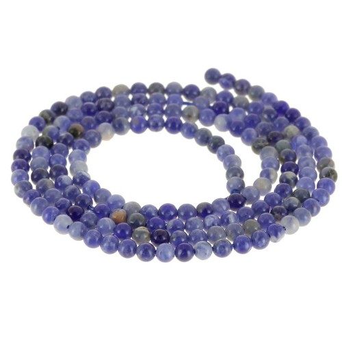 Perles rondes 2 mm en pierre gemme - Sodalite x38cm