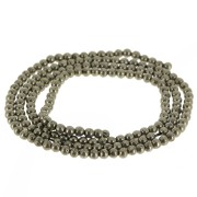 Perles rondes 2 mm en pierre gemme - Pyrite x38cm|raw }}