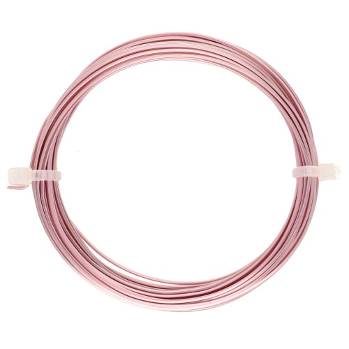 Fil de cuivre carré pour bijoux 0.8 mm anti-ternissement - Doré rose x6m
