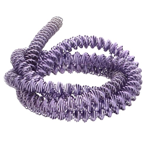Cannetille spirale frisée 3.4 mm pour broderie - création broches - Lilas x3