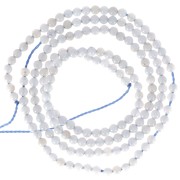 Perle Calcédoine bleue 2 mm x38cm