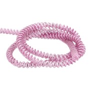 Cannetille spirale frisée 3.4 mm pour broderie - création broches - Rose x3