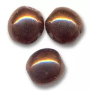 Perles en verre tchèque rondes  6 mm Dark Bronze x25
