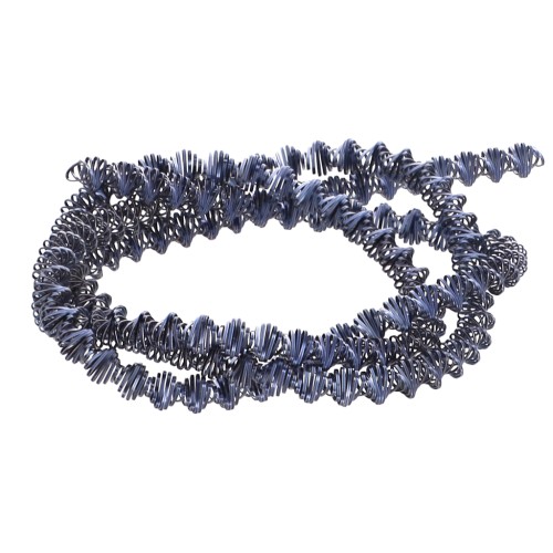 Cannetille spirale frisée 3.1 mm pour broderie - création broches - Bleu foncé x3