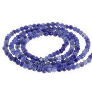 Perles rondes facettées 2.4 mm en pierre gemme - Sodalite x39cm|raw }}
