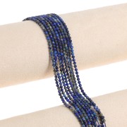 Perles rondes facettées 2.5 mm en pierre gemme - Lapis Lazuli x38cm