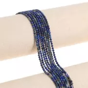 Perles rondes facettées 2.5 mm en pierre gemme - Lapis Lazuli x38cm