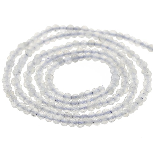 Perles Rondes facettées 2 mm en pierre gemme - Labradorite x38cm