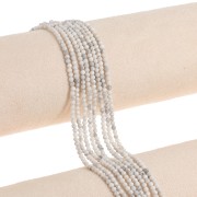 Perles Rondes facettées 2 mm - Howlite x38cm