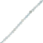 Perles  Rondes facettées  2 mm Aqua Jade x38cm