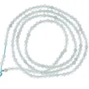 Perles Rondes facettées 2 mm Aqua Jade x38cm