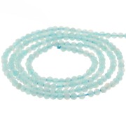 Perles  Rondes facettées  2 mm pierre gemme  Amazonite x38cm|raw }}