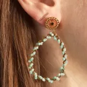 Perles  Rondes facettées  2 mm pierre gemme  Amazonite x38cm