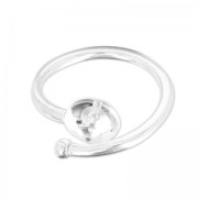 Bague flexible taille 54 pour semi-percée en Argent 925 x1