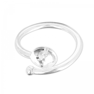 Bague flexible taille 54 pour semi-percée en Argent 925 x1