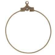 Supports boucles d'oreilles - créoles à décorer 30 mm - 1 trou - bronze x2|raw }}