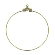 Supports boucles d'oreilles - créoles à décorer 40 mm avec 1 trou - bronze x2|raw }}