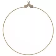 Supports boucles d'oreilles créoles un anneau 50 mm bronze x2