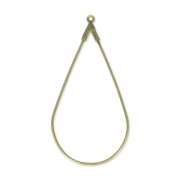 Supports boucles d'oreilles gouttes 45x23 mm bronze x2|raw }}