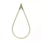 Supports boucles d'oreilles gouttes 45x23 mm bronze x2