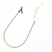 Supports boucles d'oreilles gouttes 45x23 mm bronze x2