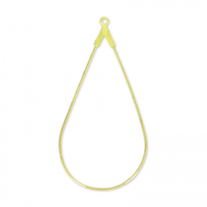 Supports boucles d'oreilles gouttes 45x23 mm doré à l'or fin x2