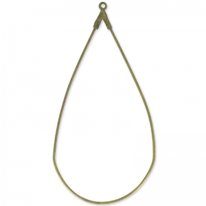 Supports boucles d'oreilles gouttes 60x30 mm bronze x2