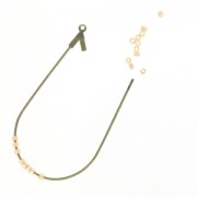 Supports boucles d'oreilles gouttes 60x30 mm bronze x2