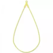 Supports boucles d'oreilles gouttes 60x30 mm doré à l'or fin x2