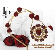 Perle coeur en verre 16x15 mm - Transparent Constellation Amethyst x1