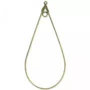 Supports boucles d'oreilles gouttes un anneau 60x30 mm bronze x2