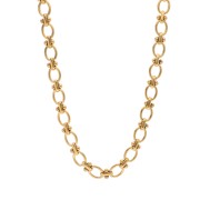 Collier maille Fantaisie 7.5 mm - Acier inoxydable 304L Doré x46cm