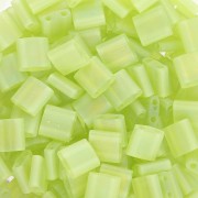 Miyuki Tila Beads 5x5x1.9 mm TL-143FR - Transparent Chartreuse AB Mat x10g