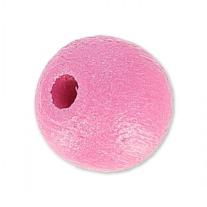 Perles rondes en bois 8 mm Rose Nacré x20
