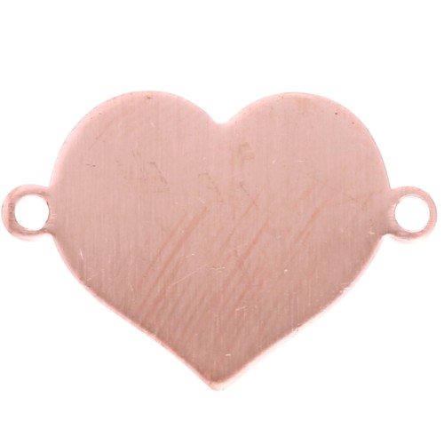 Intercalaire coeur 16x23 mm pour poudre de sur-glaçure Efcolor en cuivre x1