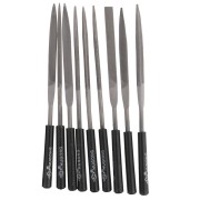 Jeu de 10 limes aiguilles 17 cm - Gros grain - outillage bijouterie x1|raw }}