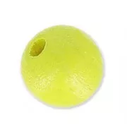 Perles rondes en bois 6 mm Jaune Nacré x25