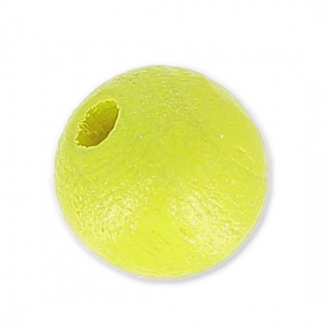 Perles rondes en bois 6 mm Jaune Nacré x25