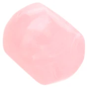 Perle baroque irrégulière en résine translucide 22x17 mm - Rose clair marbré x1