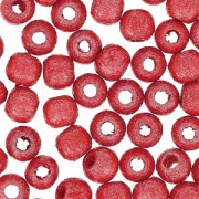 Perles rondes en bois 4 mm Rouge Nacré x50|raw }}