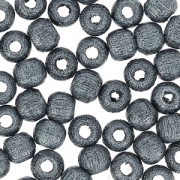 Perles rondes en bois 4 mm Hematite Nacré x50|raw }}