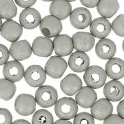 Perles rondes en bois 4 mm Gris Nacré x50|raw }}