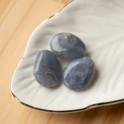 Perle plate irrégulière 25x20 mm en résine translucide - Bleu gris marbré x1