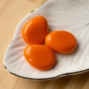 Perle plate irrégulière en résine opaque 25x20 mm - Orange x1