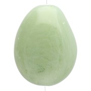 Perle plate irrégulière en résine translucide 25x20 mm - Lichen marbré x1