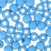 Perles rondes en bois 4 mm Bleu Nacré x50|raw }}