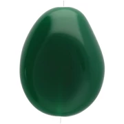 Emeraude - Perle plate irrégulière en résine opaque 25x20 mm - Vert émeraude x1 Perle plate irrégulière en résine opaque 25x20 mm - Vert émeraude x1